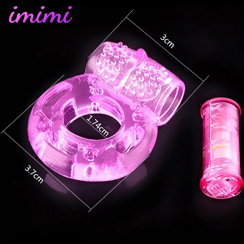 Mini Vibrator Male Rings Delay Time Penis Enlarger Rings Erotic Sex Toys for Men Prostate Massager Chastity Device Vibrators