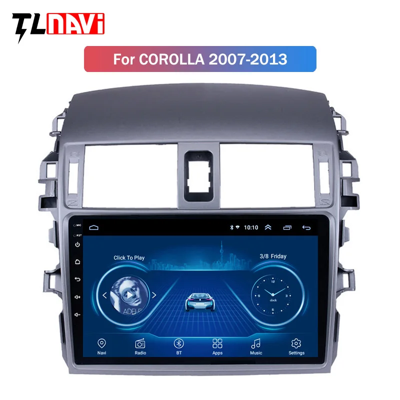 Android 8.1 IPS 2.5D Car Radio Wifi Bluetooth Multimedia Player Gps Navigation For Toyota Corolla 2008 2009 2010 2011 2012 Android 8.1 IPS 2.5D Car Radio Wifi Bluetooth Multimedia Player Gps Navigation For Toyota Corolla 2008 2009 2010 2011 2012