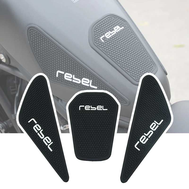 Motorcycle Non slip Side Fuel Tank Waterproof Pad Rubber Stickers For