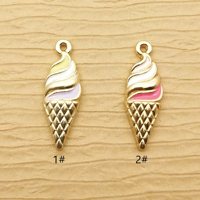 10pcs Cake Charm For Jewelry Making Bulk Craft Supplies Enamel Food Earring  Charms Pendants Accessories Metal Materials - Charms - AliExpress