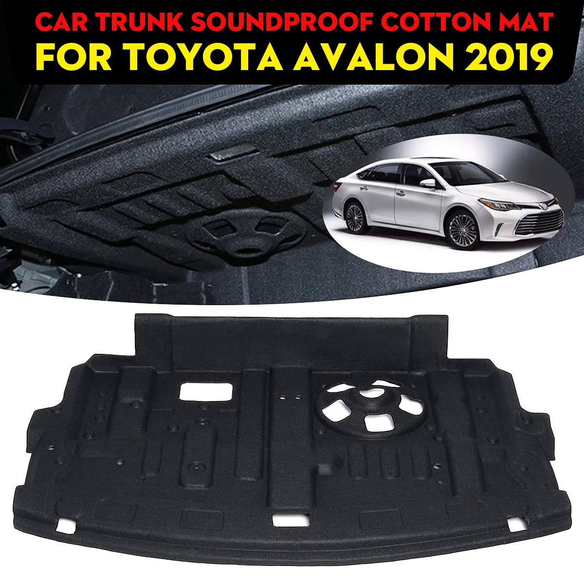 

Hot New Car Rear Trunk Soundproof Cotton Mat Sound Proof Deadening Protective Sticker Cover For Toyota Avalon 2019