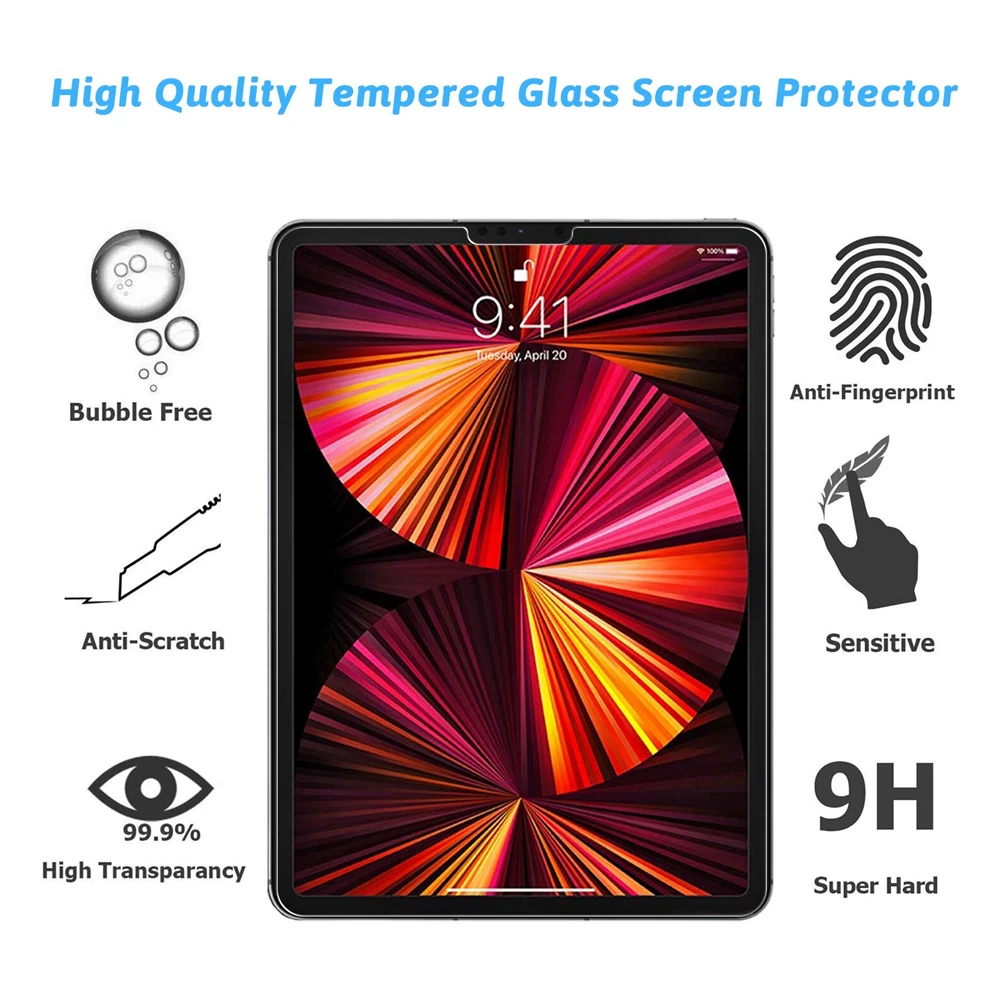 tablet tripod 3PCS 9H Hardness Tempered Glass For iPad Pro 11 Inch 2021 Screen Protector A2301 A2459 A2460 Explosion Proof HD Protective Film touch pen tablet