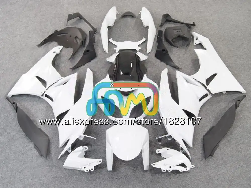 Корпус для KAWASAKI ZX636 ZX600 ZX-6R ZX 6R ZX 636 600CC 9BS. 0 ZX-636 ZX6R 09 10 11 12 2009 2010 2011 2012 обтекатель зеленого, красного, черного цвета - Цвет: No. 26 Gloss white