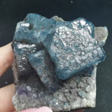 206.8gNatural green blue fluorite, crystal mineral crystal specimen