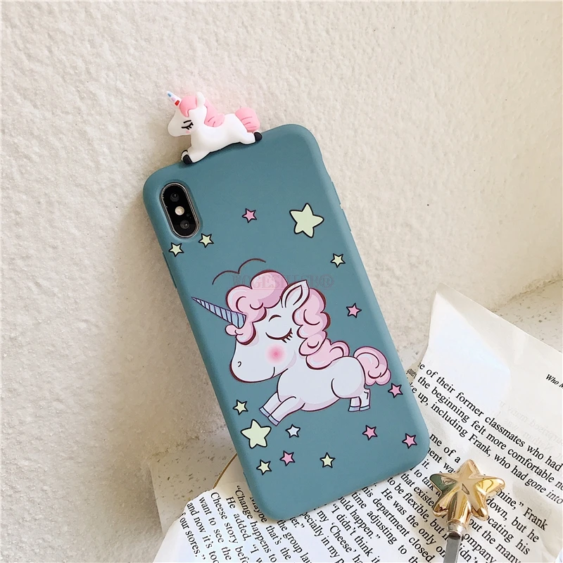 Чехол с единорогом для iPhone 7 Minnie Puppy Dog, мягкий силиконовый 3D игрушечный чехол для iPhone 6 6s 7 8 Plus X XR XS 11 Pro Max Coque Funda