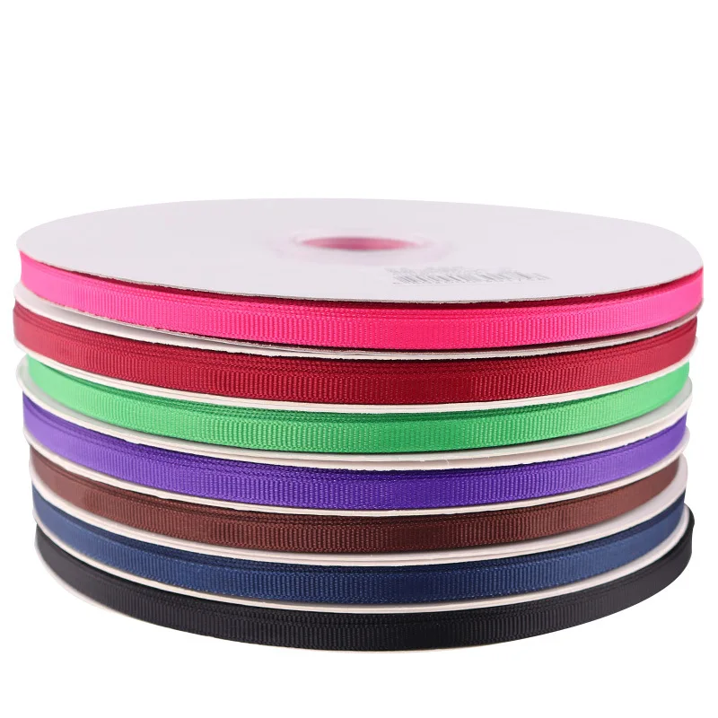 

Grosgrain Satin Ribbon Gifts Wrapping Christmas Home Party Decoration DIY Ribbons for Bow Crafts Solid Color 6 Mm 100 Yards