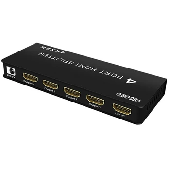 

AM05-VEGGIEG 1 in 4 Out HDMI Switch Splitter 4K 60Hz HDCP IR Remote Adapter Splitter for TV IPTV PS4 Video Splitter