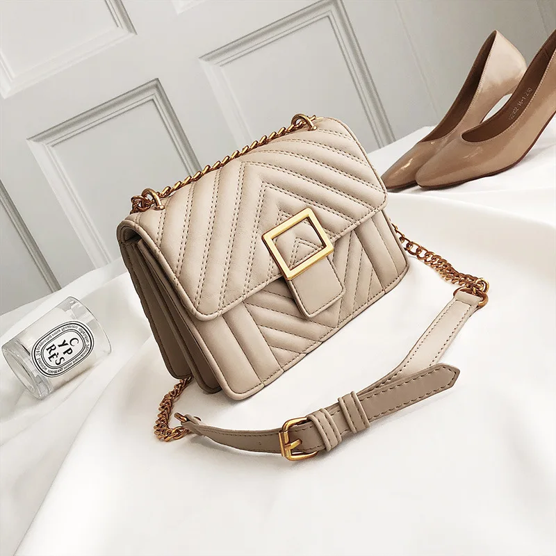 

CHIC Retro Chain Small Bag Women's 2018 New Style Korean-style Graceful bai da xiao Square Bag Crossbody Bag Fashion