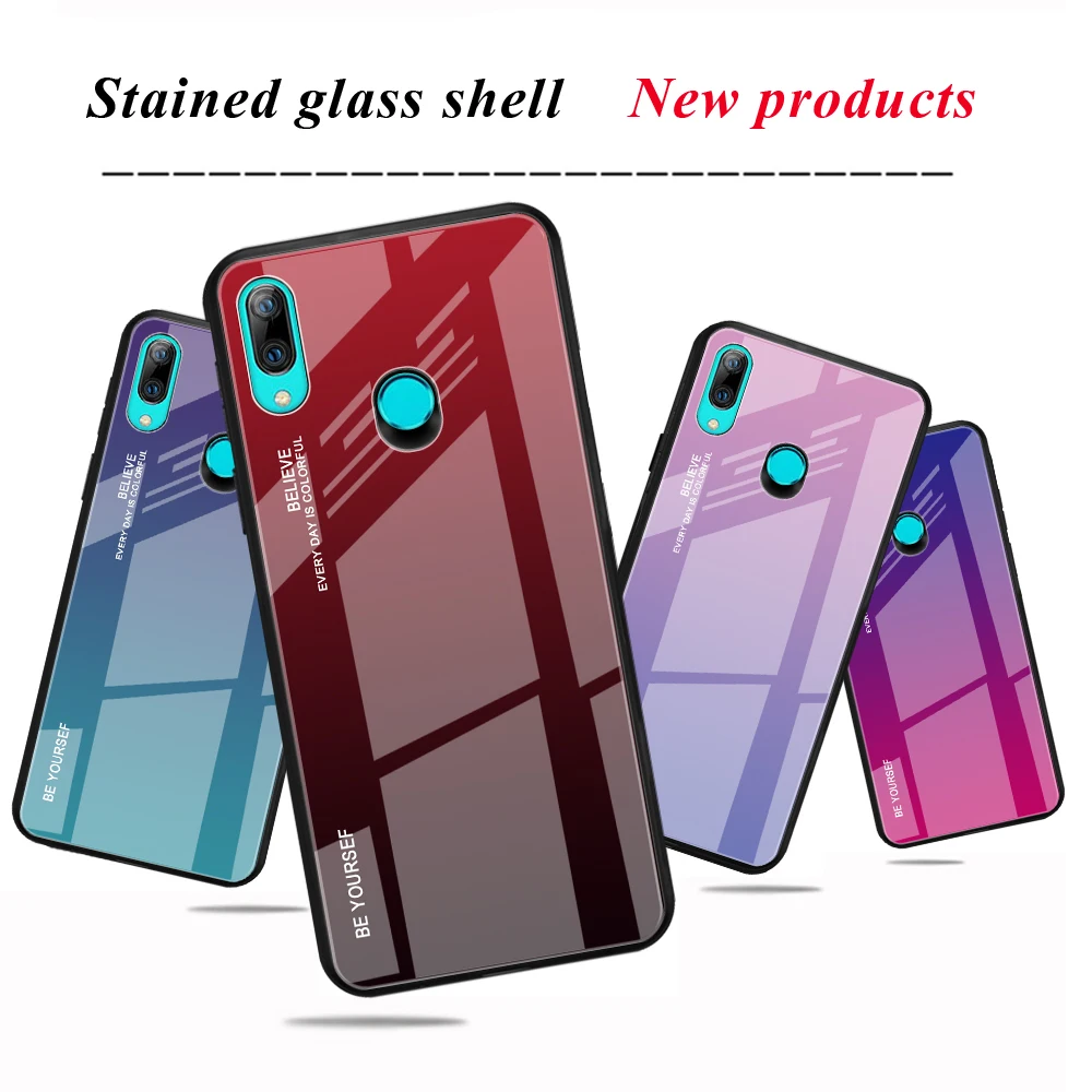 Градиентное закаленное стекло mate 20 Pro Nova 3 3i 5 5i Honor 10 10i 20 чехлы для телефонов Чехол для huawei P Smart Z P20 P30 Lite