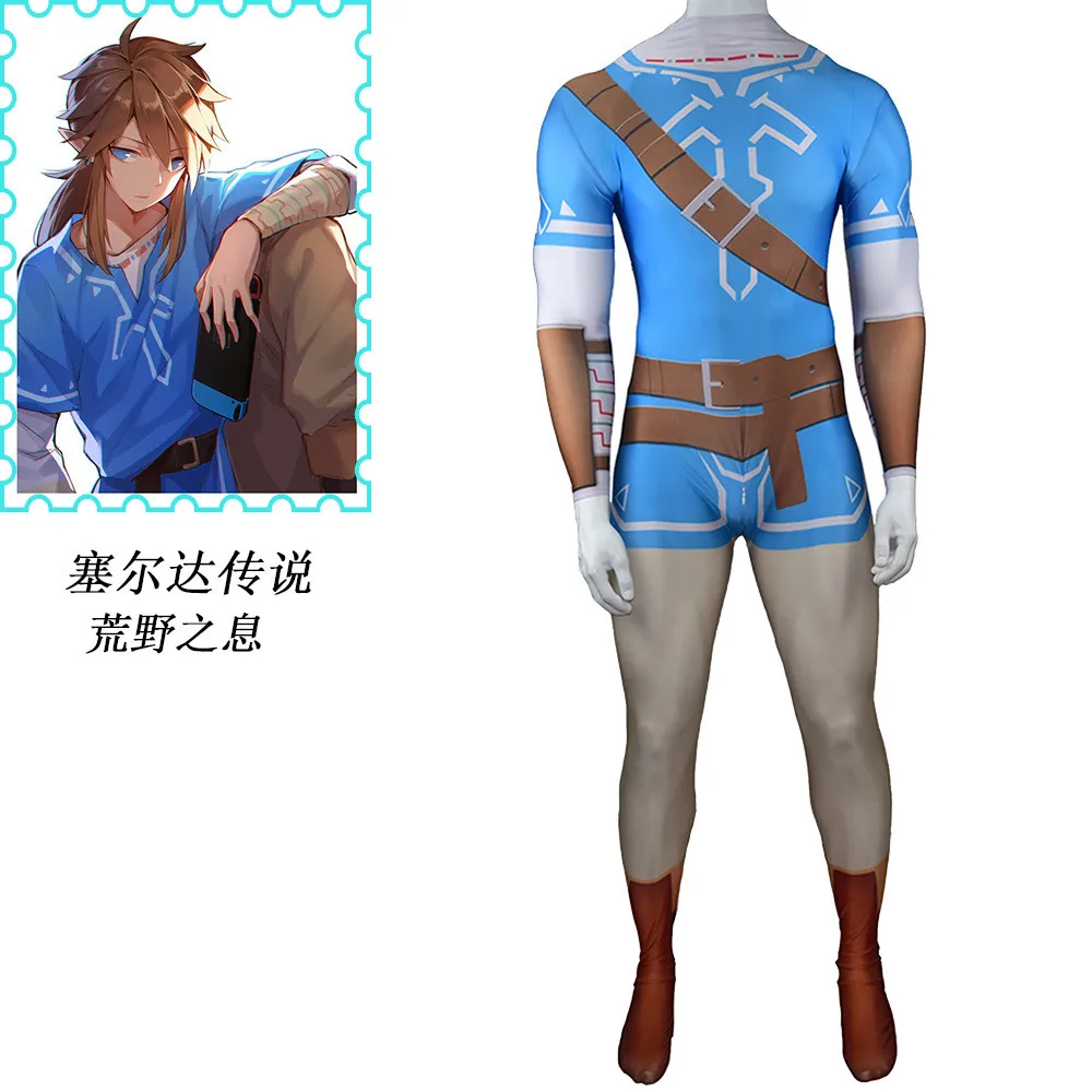 

The Legend of Zelda: Breath of the Wild Cosplay 3D Printed Adult Child's Bodysuit Uniform for Halloween Carnival Bodysuit