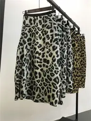 Yuyee/пикантная симпатичная юбка с леопардовым узором, текстурированная атласная юбка, юбка для похудения, Женская мода 2019, новый стиль