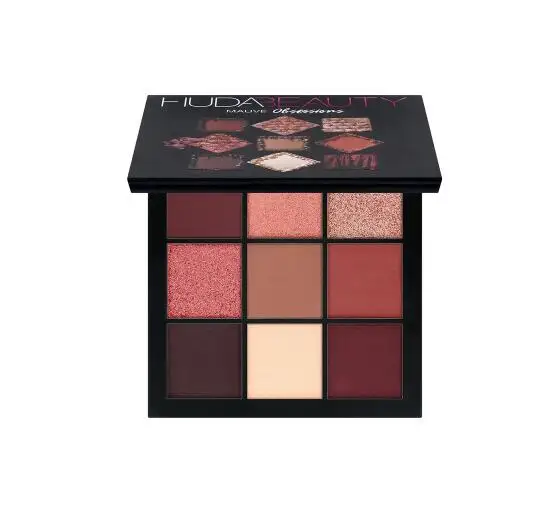 Huda beauty, средние, телесные, Obsessions, 9 цветов, тени для век, матовые, блестящие, тени для век, пудра, телесный хайлайтер, инструмент для макияжа, хайлайтер - Цвет: MAV