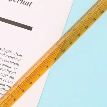 

20cm Beautiful Transparent Crystal Triangular Ruler Measuring Scale Tools for School Students Gift for Kids DXAB