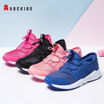 

ABCkids Boys Girls Children Running Shoes Tenis Net Breathable Casual Shoes Convenient Buckle Shoelace Sneakers Non-slip Shoes