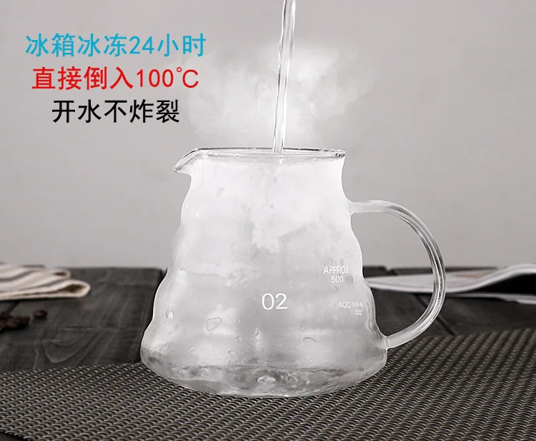 Five Household High-temperature Resistant Glass Coffee Maker Stainless Steel Coffee Hand Punch Hourglass Strainer Filter Cup wit