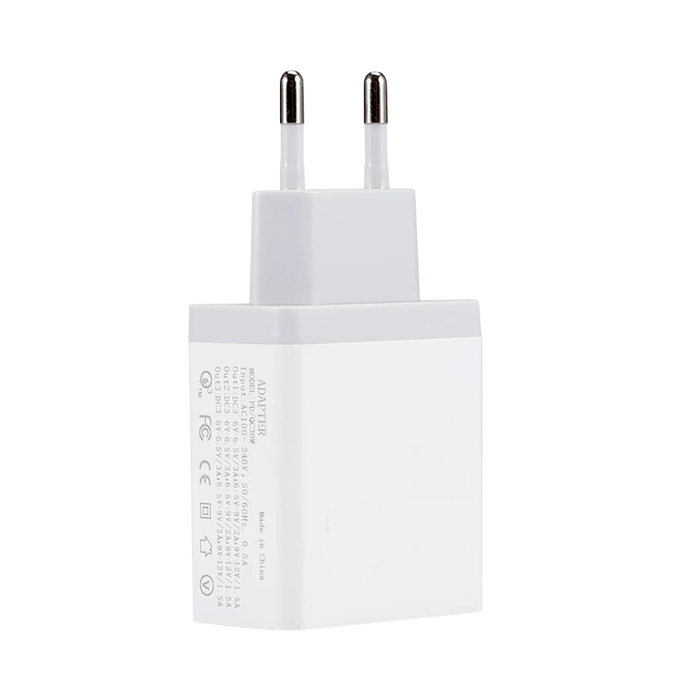 30W Charger 18W PD Charge Port For MacBook Air Pro 5V 2.4A Qc 3.0 Quick Charger For Samsung Huawei Xiaomi Android Phone Charger