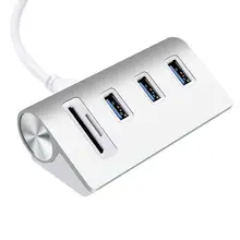 Rocketek HUB-3PC2 3 порта USB 3,0 концентратор адаптер TF кард-ридер для MacBook