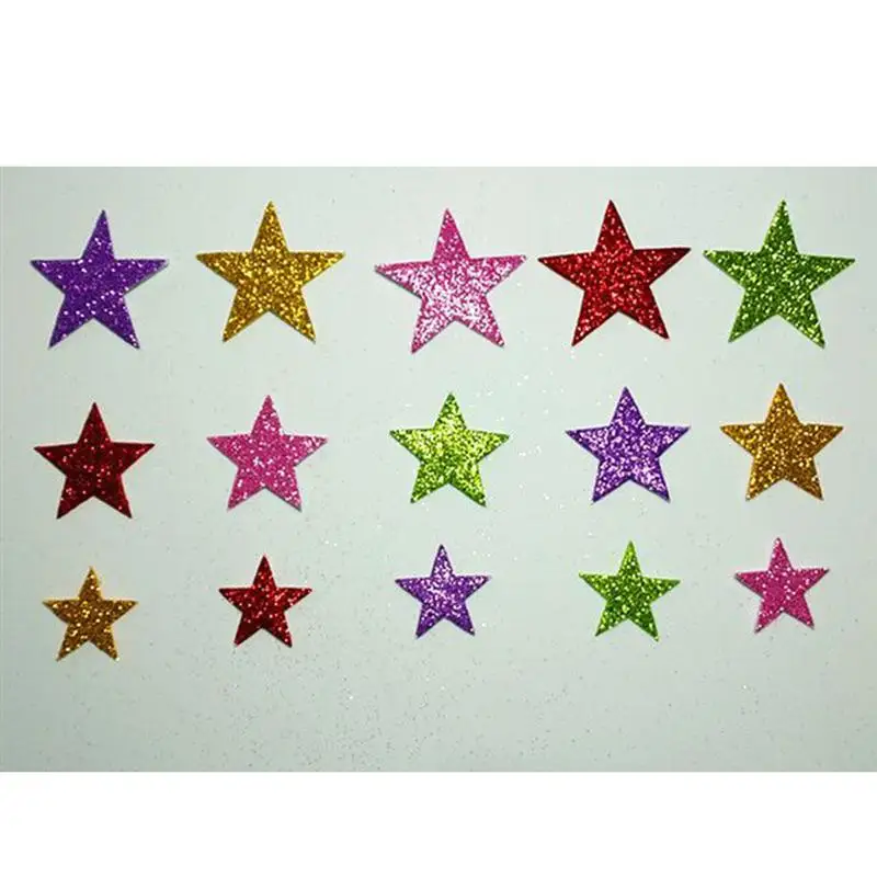 70 шт блестящие наклейки из пеноматериала самоклеющиеся EVA пены стикер звезда форма наклейки s для DIY Украшение для классной комнаты
