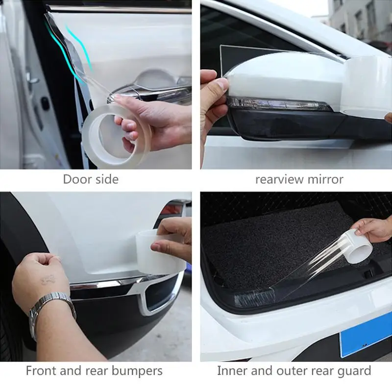 Description Picture 4 of itemUniversal Car Anti-collision Strip Nano Tape Scratchproof Car Threshold Transparent Film Door Edge Rim Protective Car Stickers