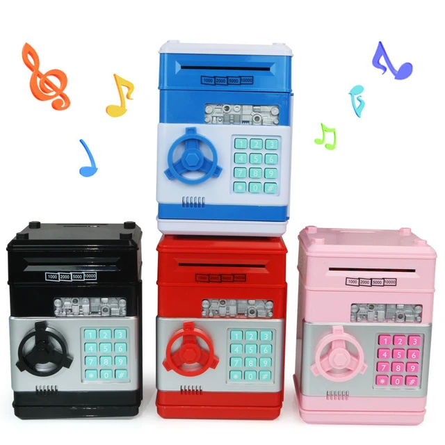 Electronic Pig Banks Mini ATM Password Save Money Bank Coin Can Cash Safe Box Kids Birthday Gift M09 1
