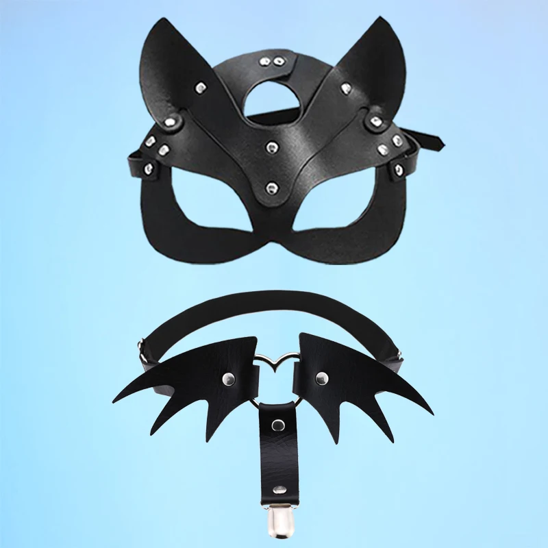 

Personality Sexy Mask and Nightclub Stage Party Wedding Little Devil Angel Wings Extensible Adjustable Garter Clamp