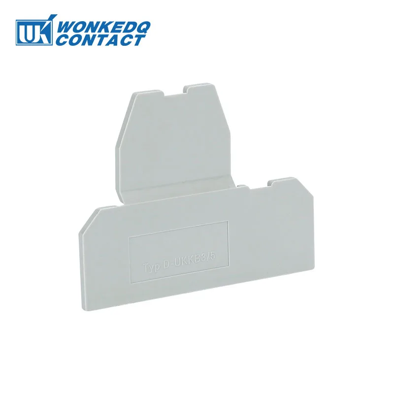 For UKKB5 10 шт. D-UKKB3/5 для UKKB3 UKKB5 UK Двухуровневая Клеммная колодка аксессуары Торцевая накладка на din-рейку клеммные блоки - Цвет: For UKKB5