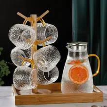 Teapot-Set Coffee-Pot Water-Kettle Glass Hot-Cold-Water-Jug Heat-Resistant Home Transparent