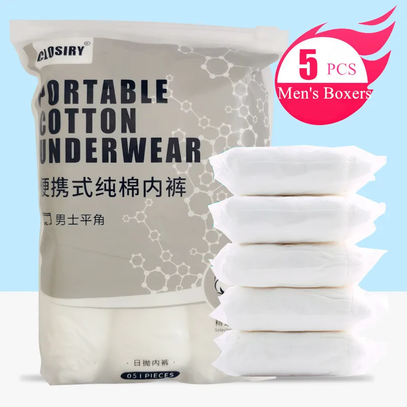 10PCS Cotton Women Disposable Underwears Outdoor Travel Hotel Sauna For Women Pregnant Panties Portable Men's Briefs