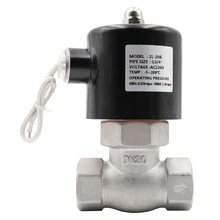 Нержавеющая сталь пилот поршень пара нормально закрытый электромагнитный клапан, DN15 DN20 DN25 AC220V DC24V высокая температура и высокое давление