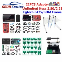 O adaptador completo das pontas de prova do quadro de bdm de 22 pces conduziu os adaptadores da rampa do ecu do quadro de bdm para kess 2.80 bdm100 fgtech ktm dimsport bdm