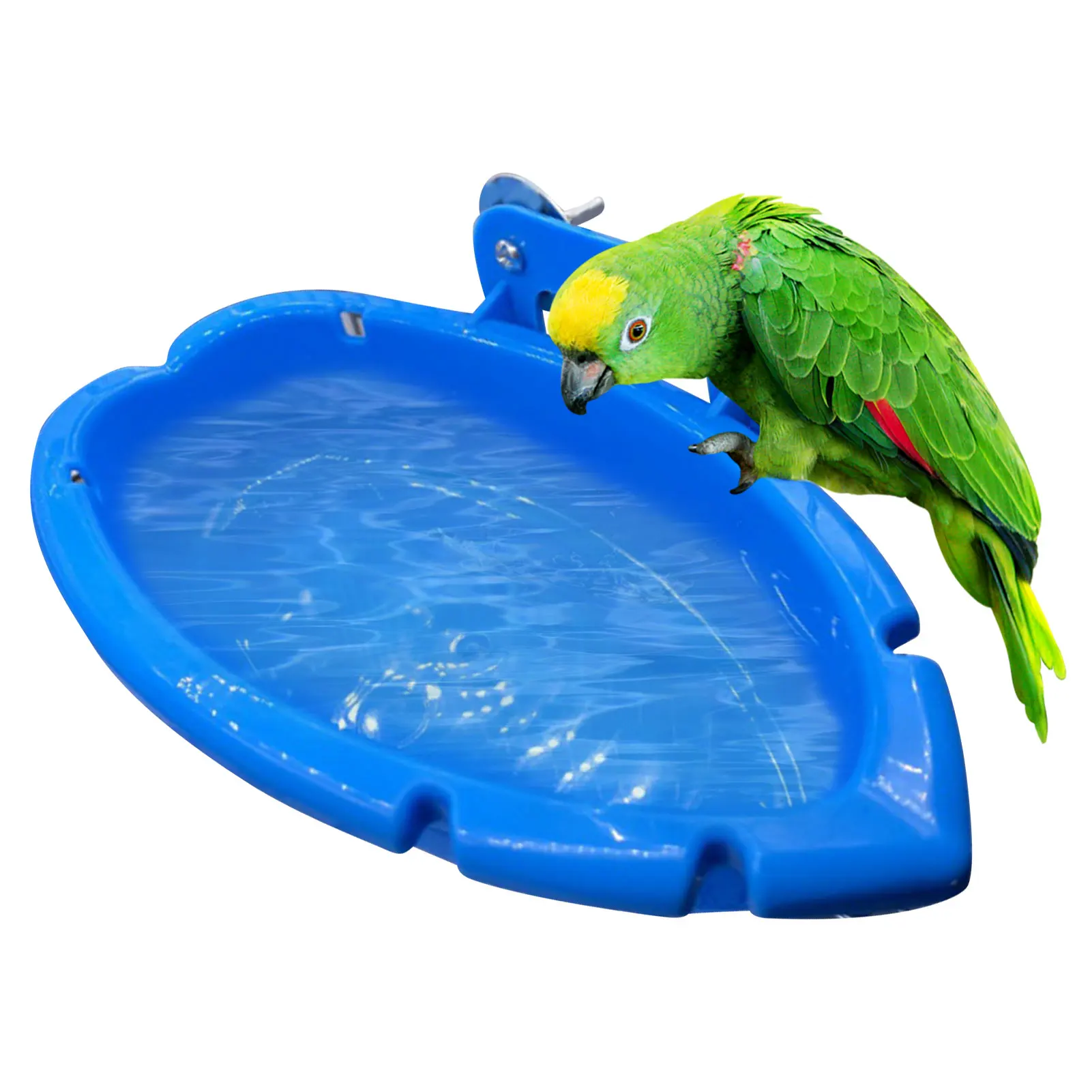 US Small Bird Water Bath Tub Pet Birds Cage Hanging Accessory Bowl Birdbath JAP 