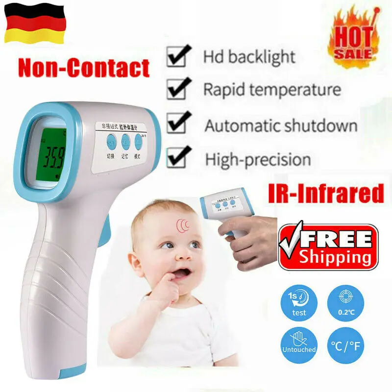 

Digital Infrared Forehead Body Thermometer Gun Non-contact Temperature Measuring
