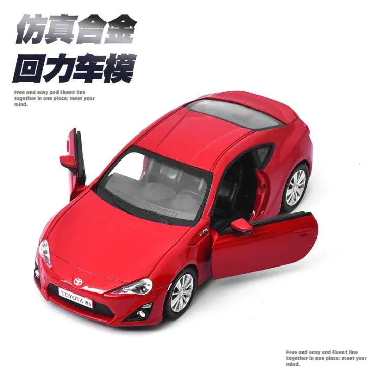 Модель гоночного автомобиля toyota gt86 детская имитация литая дверь из сплава модель