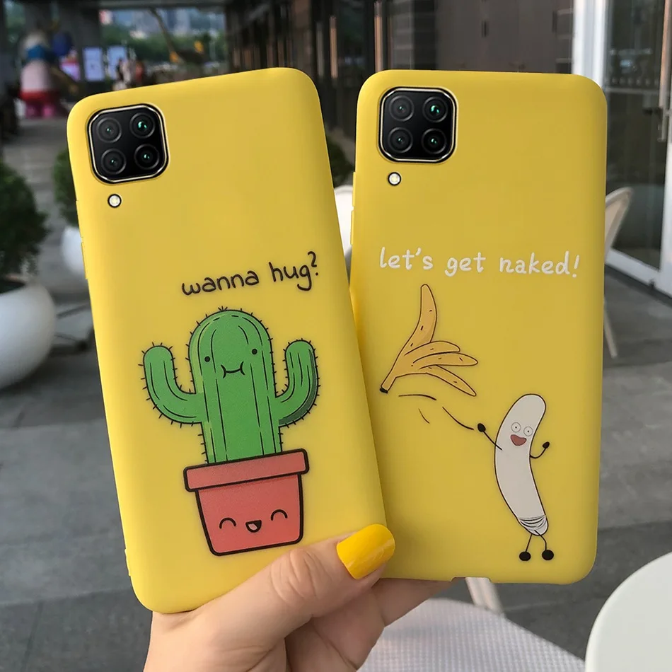 Чехол для телефона Huawei P40 Lite чехол E с мультяшным КАКТУСОМ силиконовая задняя