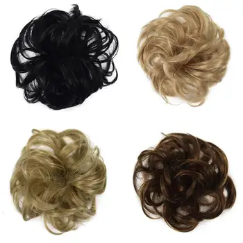 

1pcs Women Easy-To-Wear Stylish Hair Scrunchies Elastic Band Wig Headband Color Band Hair Adjustable Hair Curly V6K1