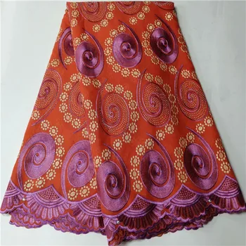 

African 100% Cotton Lace Fabric Latest Swiss Voile Lace In Switzerland With Stones For Men Women Dress