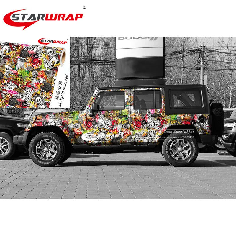 Starwrap белый серый черный цифровой камуфляж винил для мотоцикла велосипед Скутер капюшон наклейка на крышу Военная камуфляжная пленка наклейка