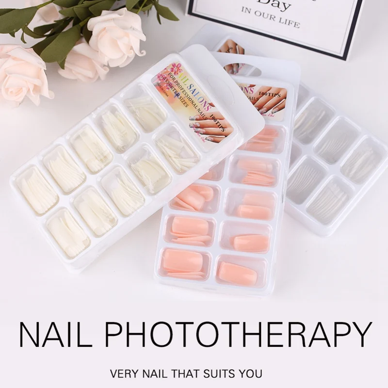 

False Nails Extra Long Jelly Color Acrylic DIY Modeling Fake Nails Jelly Product Full Sets 100pcs