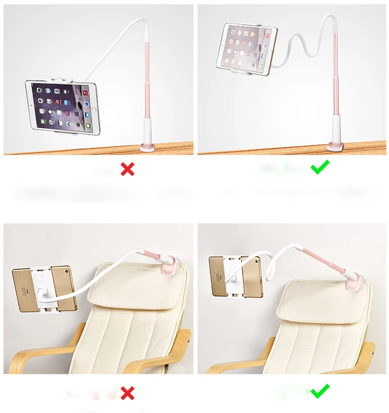 Планшет/телефон кронштейн 3,5 дюйма до 10,6 дюймов ipad Air Mini Xiaomi M ipad Kindle телефон держатель планшета длинная рука кровать/зажим для стола