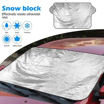 

Magnetic Car Front Windshield Cover Polyester Taff Ultrasonic Heat Sealing Process UV Sun Shade Snow Ice Shield Wiper Protector