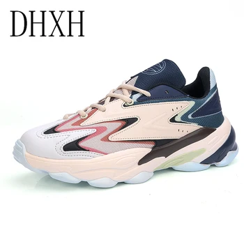 

DHXH men sneakers shock absorption running shoes men breathable male casual shoes man lumious lace up footwear