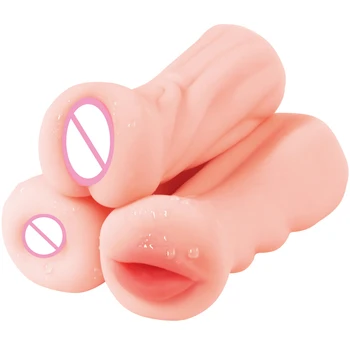 Vagina Artificial de silicona para hombres, juguete sexual 4D realista, masturbador masculino de Garganta Profunda, boca, Anal, Oral, erótico, ano, nuevo 2
