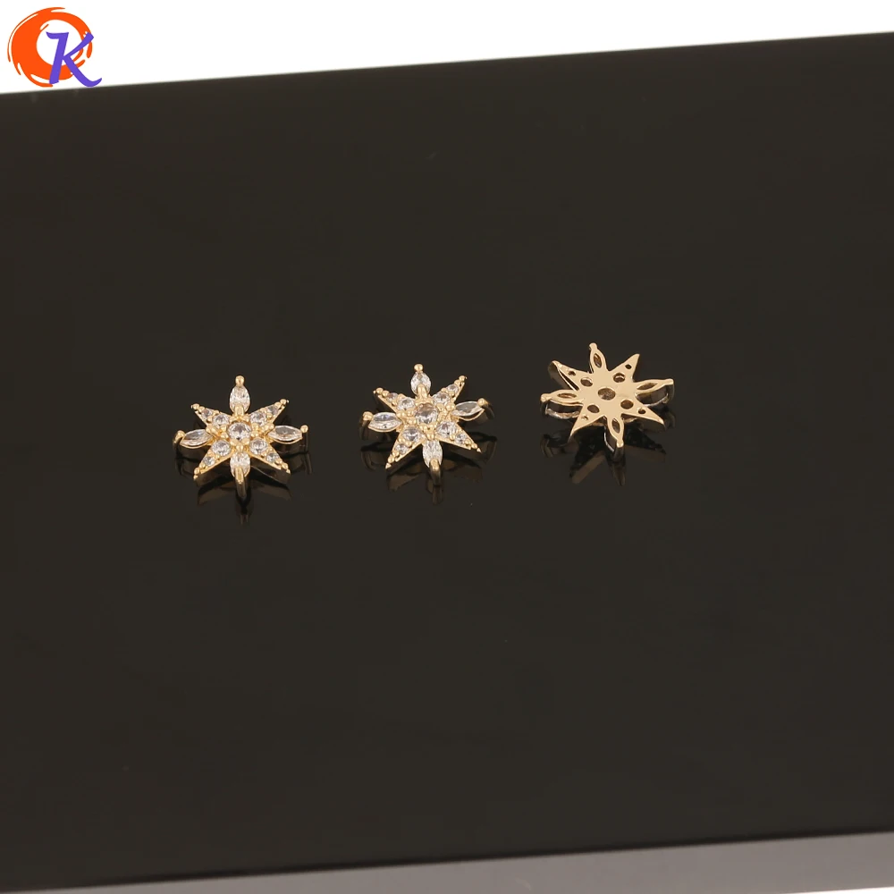 Cordial Design 50Pcs Jewelry Accessories/Genuine Gold Plating/DIY Making/Fingernail Findings/Cubic Zirconia Charms/Decoration - cordial
