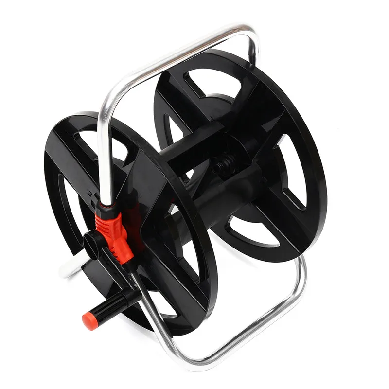 38x35x25cm Home Garden Hose Reel Holder Rack Pipe Storage Cart Gardening Water Planting Cart Aluminum Frame Irrigation Su