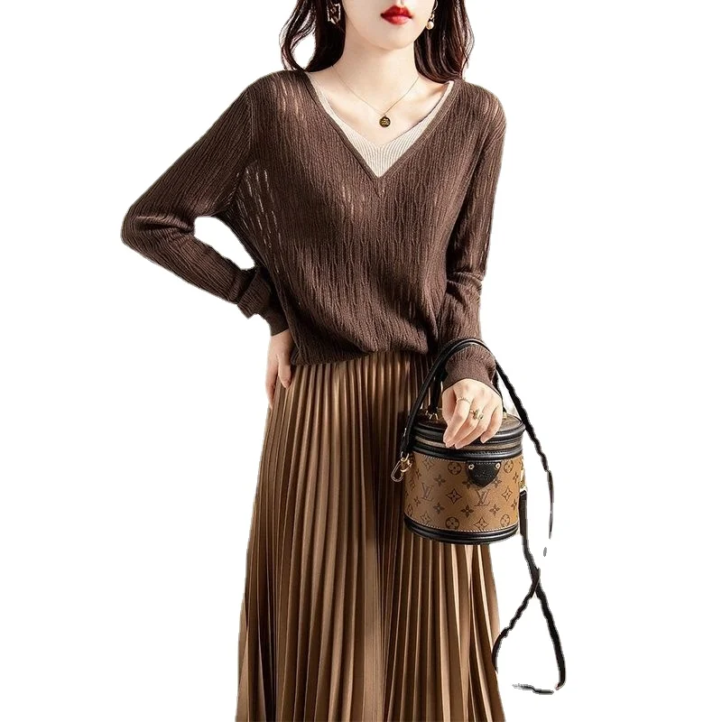 spring-and-autumn-new-temperament-female-professional-knitted-light-luxury-sweater-long-skirt-two-piece-dress-fashion-pl253