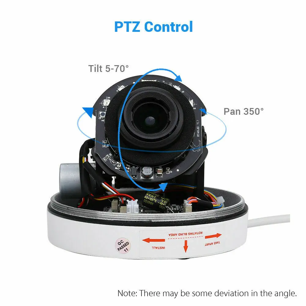 Скоростная купольная IP камера POE Onvif P2P 4X ZOOM HD 1080P 5MP PTZ ночная уличная|Камеры