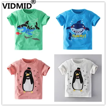 

VIDMID New Summer Boys Cotton Dinosaur Printing T-Shirts Children T-shirts boys cotton Tops Boys Tees Kids Clothing 4138 03