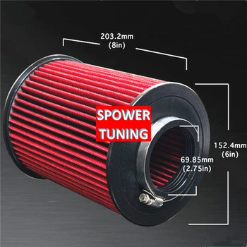 

Replacement Air Filter Vehicle Modified High Flow Mesh Cone Cold Air Intake System Parts Accessories 2.75inch Car Cone Filter 7D