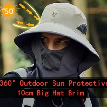 Мужская и женская походная Кепка для рыбалки летняя альпинистская езда Кемпинг Защита от Солнца Анти-УФ дышащая Рыбацкая шляпа Крышка для лица