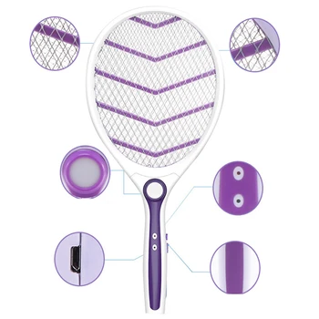 

Mosquito Swatter Electric Fly Swatter Rechargeable Handheld Racket Killer Protect Human Giant Hand Shaped Swatter Fly Killer